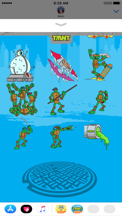 Emulate iPhone app TMNT Stickers for iMessage using MyAndroid Emulate iPhone app TMNT Stickers for iMessage using MyAndroid