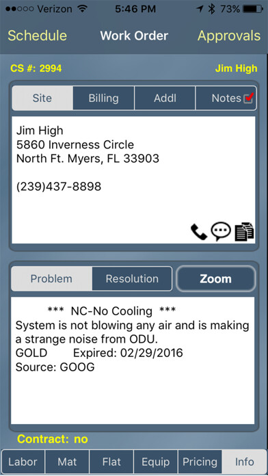 Emulate iPhone app TMS ACOTRUCK Mobile Work Order using MyAndroid