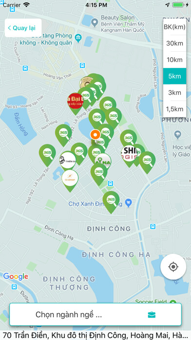 Emulate iPhone app Tìm việc 365 - Việc làm online using MyAndroid