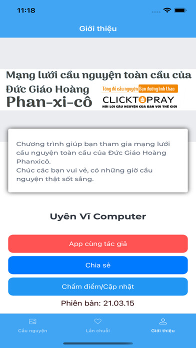 Emulate iPhone app Tông đồ cầu nguyện using MyAndroid