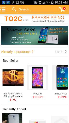 Run android online APK To2c Shopping from MyAndroid or emulate To2c Shopping using MyAndroid
