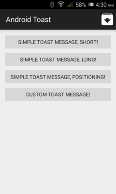 Emulate Android APK Toast Example for Android Emulate Android APK Toast Example for Android