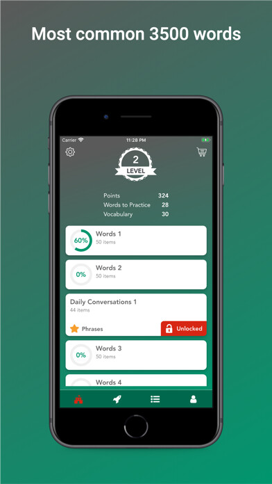 Emulate iPhone app Tobo: Learn Bulgarian Words using MyAndroid