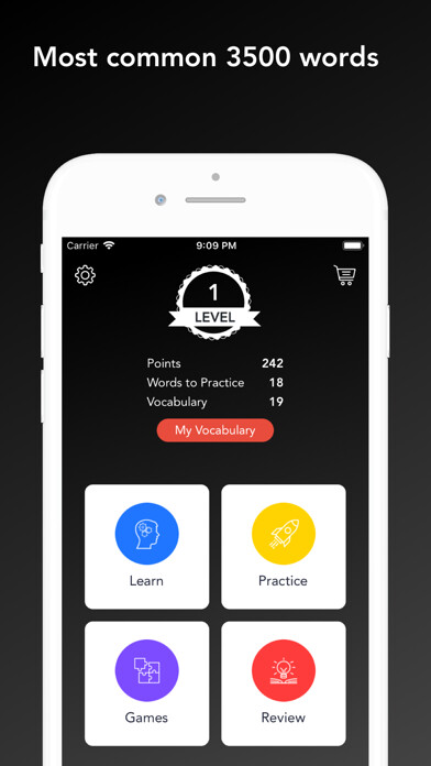 Emulate iPhone app Tobo: Learn Danish Vocabulary using MyAndroid