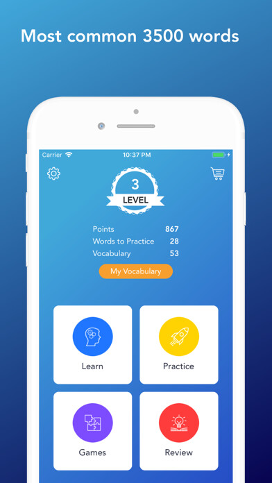 Emulate iPhone app Tobo: Learn German Vocabulary using MyAndroid