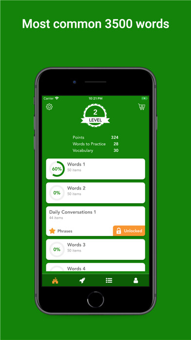Emulate iPhone app Tobo: Learn Hindi Vocabulary using MyAndroid