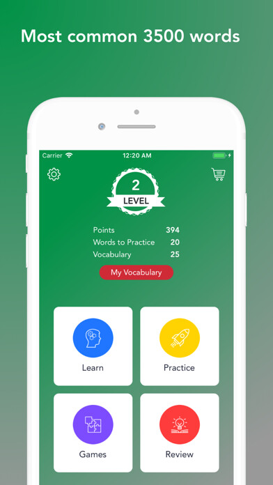 Emulate iPhone app Tobo: Learn Italian Vocabulary using MyAndroid