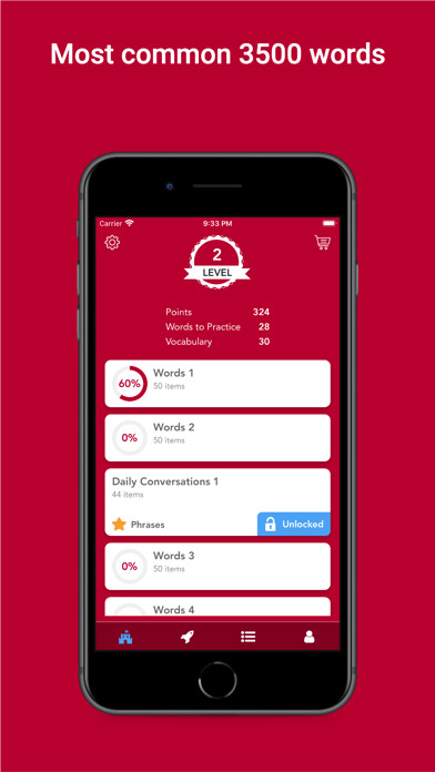 Emulate iPhone app Tobo: Learn Japanese Words using MyAndroid
