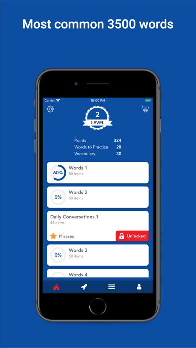 Emulate iPhone app Tobo: Learn Slovak Vocabulary using MyAndroid