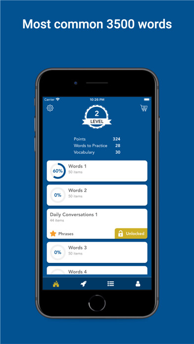 Emulate iPhone app Tobo: Learn Swedish Vocabulary using MyAndroid