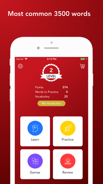Emulate iPhone app Tobo: Learn Turkish Vocabulary using MyAndroid