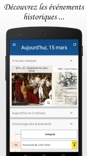 Run android online APK Today in History (French automatic translated) from MyAndroid or emulate Today in History (French automatic translated) using MyAndroid