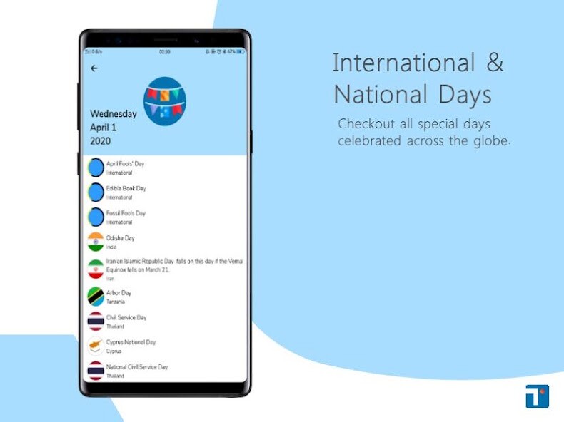Run android online APK Today - International Days Calendar from MyAndroid or emulate Today - International Days Calendar using MyAndroid