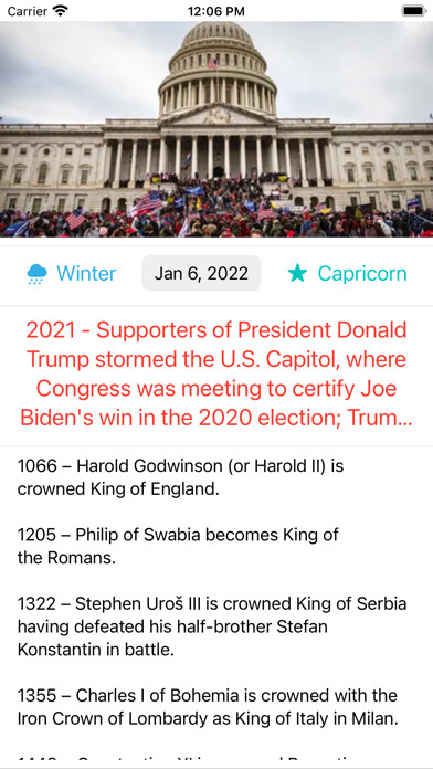 Emulate iPhone app Today - On this day in History using MyAndroid Emulate iPhone app Today - On this day in History using MyAndroid