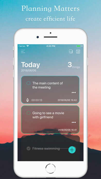 Emulate iPhone app Today Remind - Recording notes using MyAndroid Emulate iPhone app Today Remind - Recording notes using MyAndroid