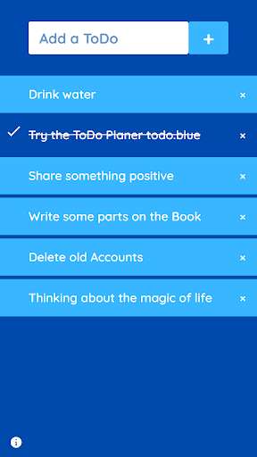 Run android online APK todo.blue from MyAndroid or emulate todo.blue using MyAndroid