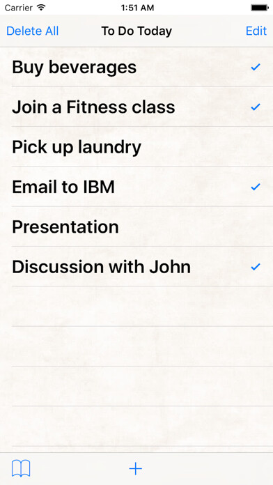 Emulate iPhone app To Do -Time Machine (TaskList) using MyAndroid