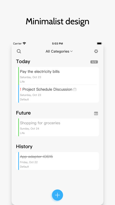 Emulate iPhone app TODOT-Task management & remind using MyAndroid