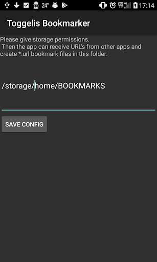 Emulate Android APK Toggelis Bookmarker