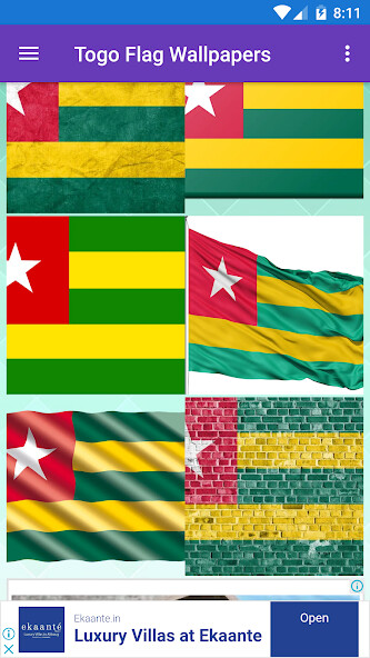 Run android online APK Togo Flag Wallpaper: Flags, Co from MyAndroid or emulate Togo Flag Wallpaper: Flags, Co using MyAndroid