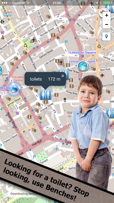 Emulate iPhone app Toilets Finder using MyAndroid Emulate iPhone app Toilets Finder using MyAndroid