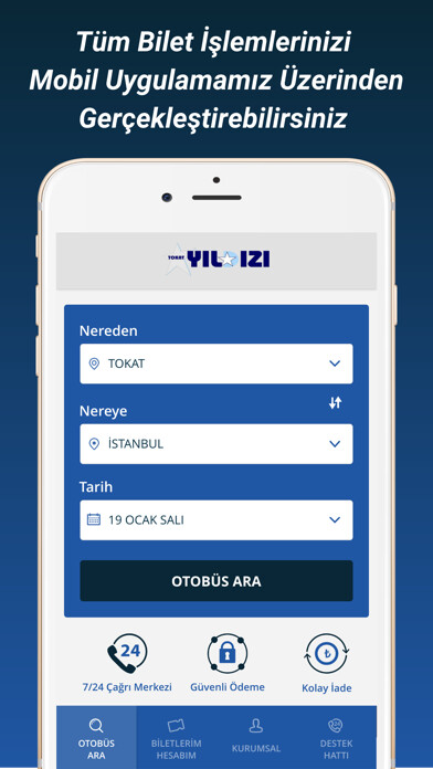 Emulate iPhone app Tokat Yıldızı Seyahat using MyAndroid