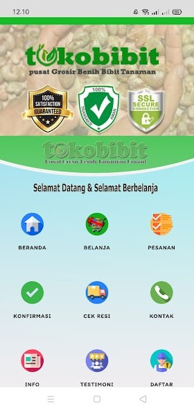Run android online APK Tokobibit - Grosir Benih Tanam from MyAndroid or emulate Tokobibit - Grosir Benih Tanam using MyAndroid
