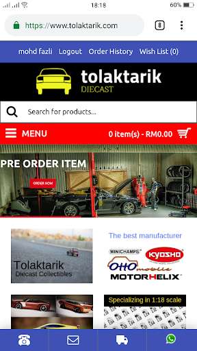 Run android online APK Tolaktarik Diecast Online Store from MyAndroid or emulate Tolaktarik Diecast Online Store using MyAndroid