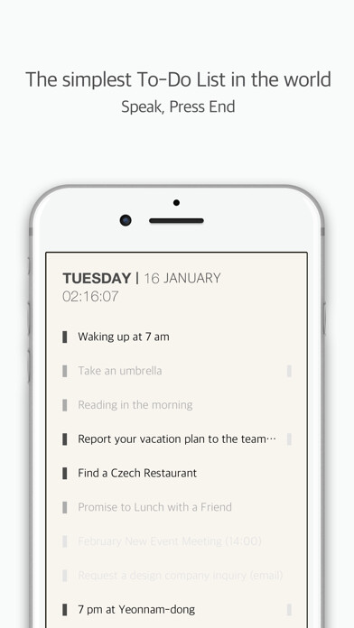 Emulate iPhone app Tolink - Today and Todo list using MyAndroid