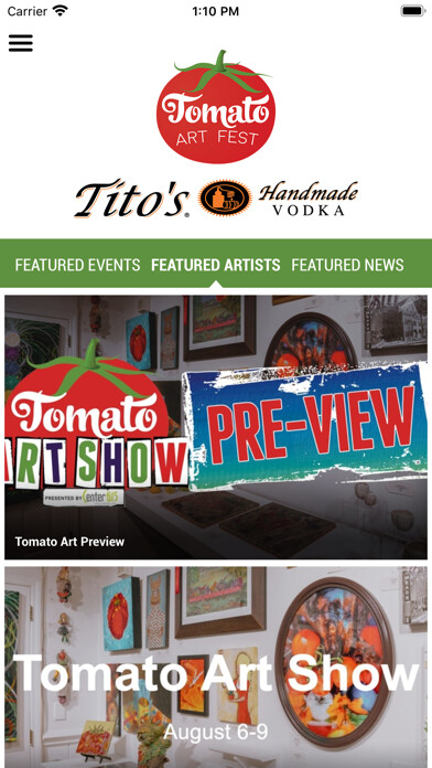 Emulate iPhone app Tomato Art Fest using MyAndroid