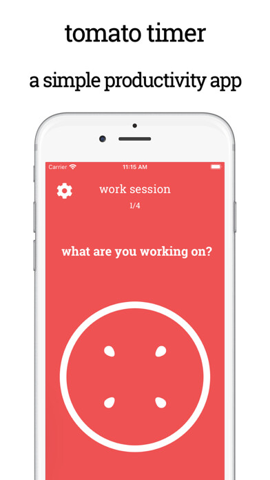 Emulate iPhone app Tomato Timer - Time Manager using MyAndroid