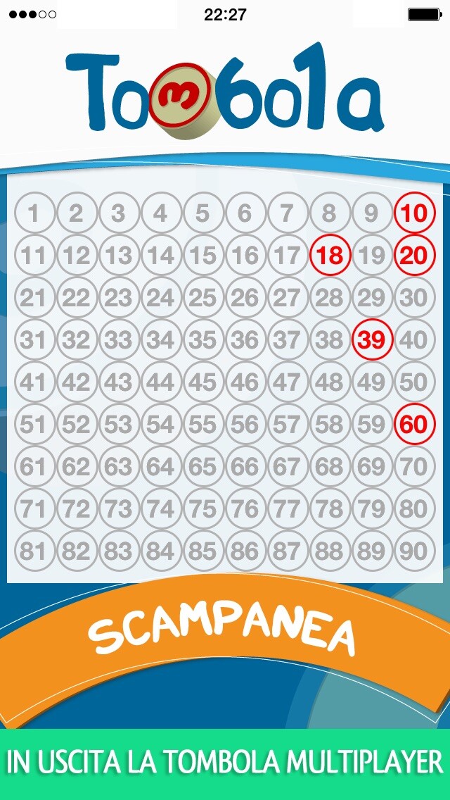 Emulate iPhone app Tombola Napoletana Vocale using MyAndroid