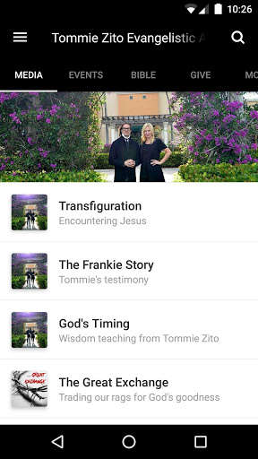Run android online APK Tommie Zito Evangelistic Assoc from MyAndroid or emulate Tommie Zito Evangelistic Assoc using MyAndroid