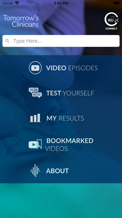 Emulate iPhone app Tomorrow’s Clinicians using MyAndroid