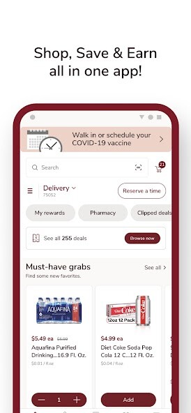 Emulate iPhone app Tom Thumb Deals & Delivery using MyAndroid