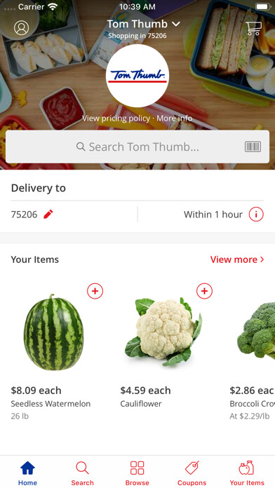 Emulate iPhone app Tom Thumb Rush Delivery using MyAndroid Emulate iPhone app Tom Thumb Rush Delivery using MyAndroid