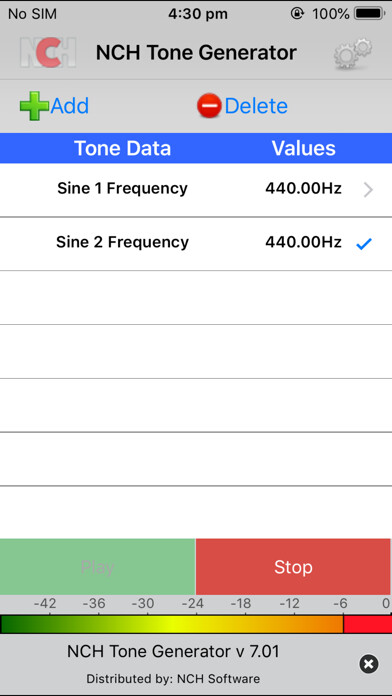 Emulate iPhone app ToneGen Audio Tone Generator using MyAndroid Emulate iPhone app ToneGen Audio Tone Generator using MyAndroid