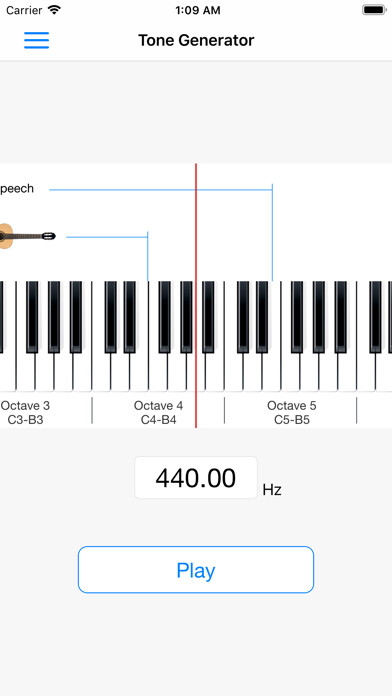 Emulate iPhone app Tone Generator App using MyAndroid