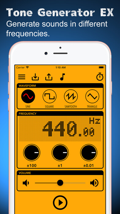 Emulate iPhone app Tone Generator EX using MyAndroid Emulate iPhone app Tone Generator EX using MyAndroid