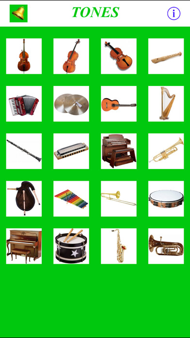 Emulate iPhone app Tones and Instruments for kids using MyAndroid