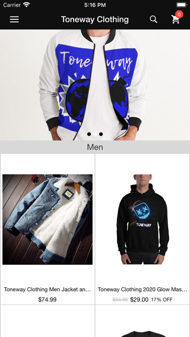 Emulate iPhone app Toneway Clothing using MyAndroid Emulate iPhone app Toneway Clothing using MyAndroid