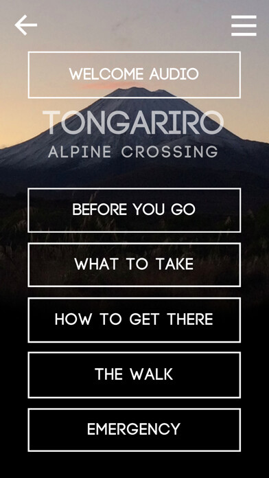 Emulate iPhone app Tongariro Alpine Crossing using MyAndroid