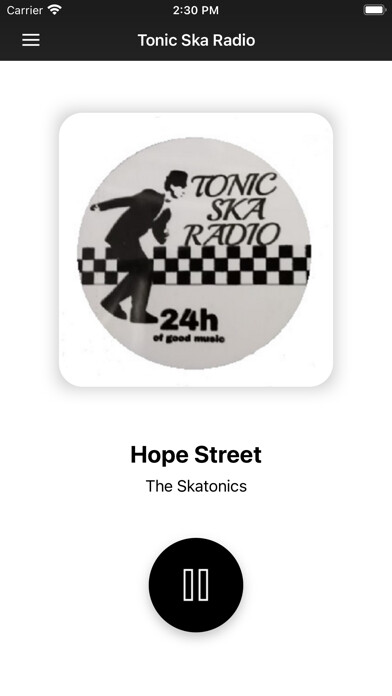 Emulate iPhone app Tonic Ska Radio using MyAndroid