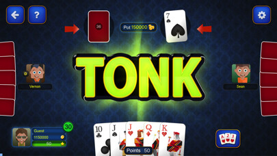 Emulate iPhone app Tonk: classic card game using MyAndroid