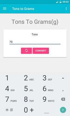 Emulate Android APK Tons to Grams Emulate Android APK Tons to Grams