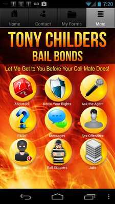 Emulate Android APK Tony Childers Bail Bonds
