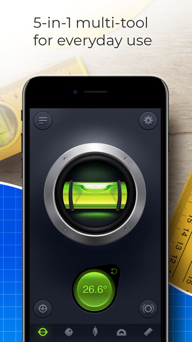 Emulate iPhone app ToolBox: AR Ruler, Level Tool using MyAndroid