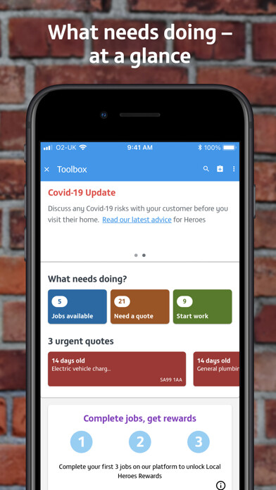 Emulate iPhone app Toolbox - Local Heroes using MyAndroid