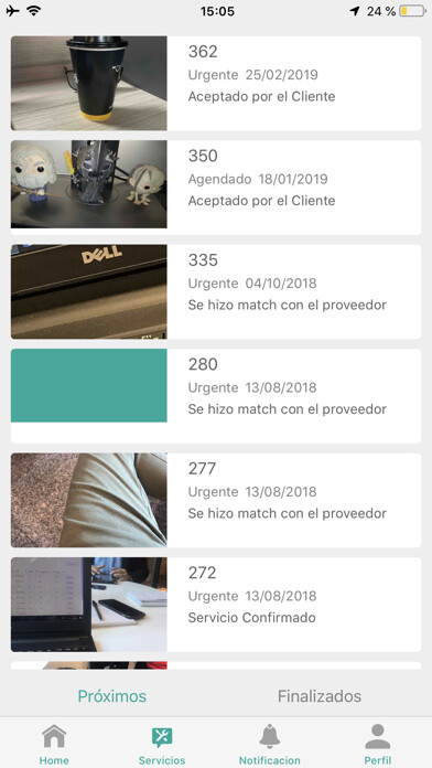 Emulate iPhone app ToolBoy Proveedor using MyAndroid