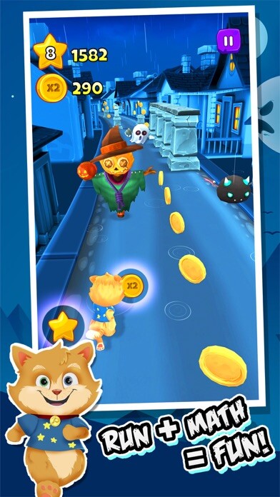 Emulate iPhone app Toon Math Run: Cool Math Games using MyAndroid